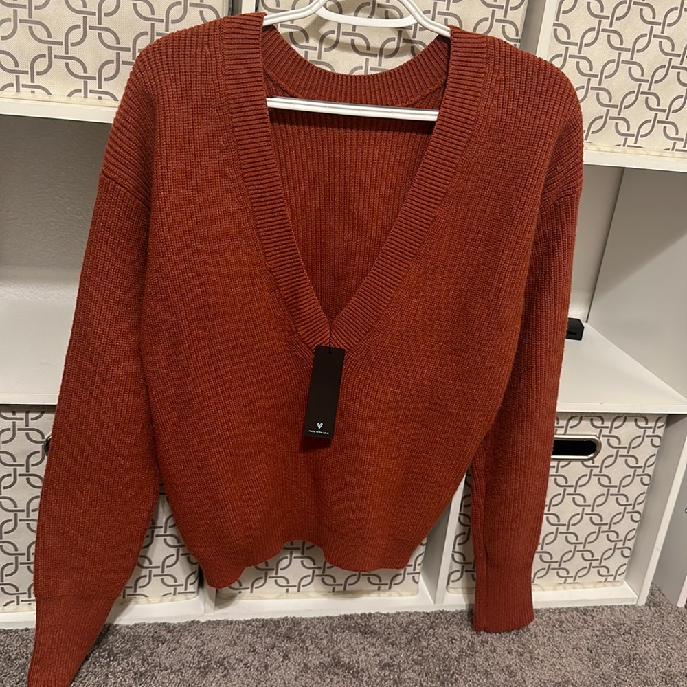 Lulu’s - Rust Brown reversible sweater